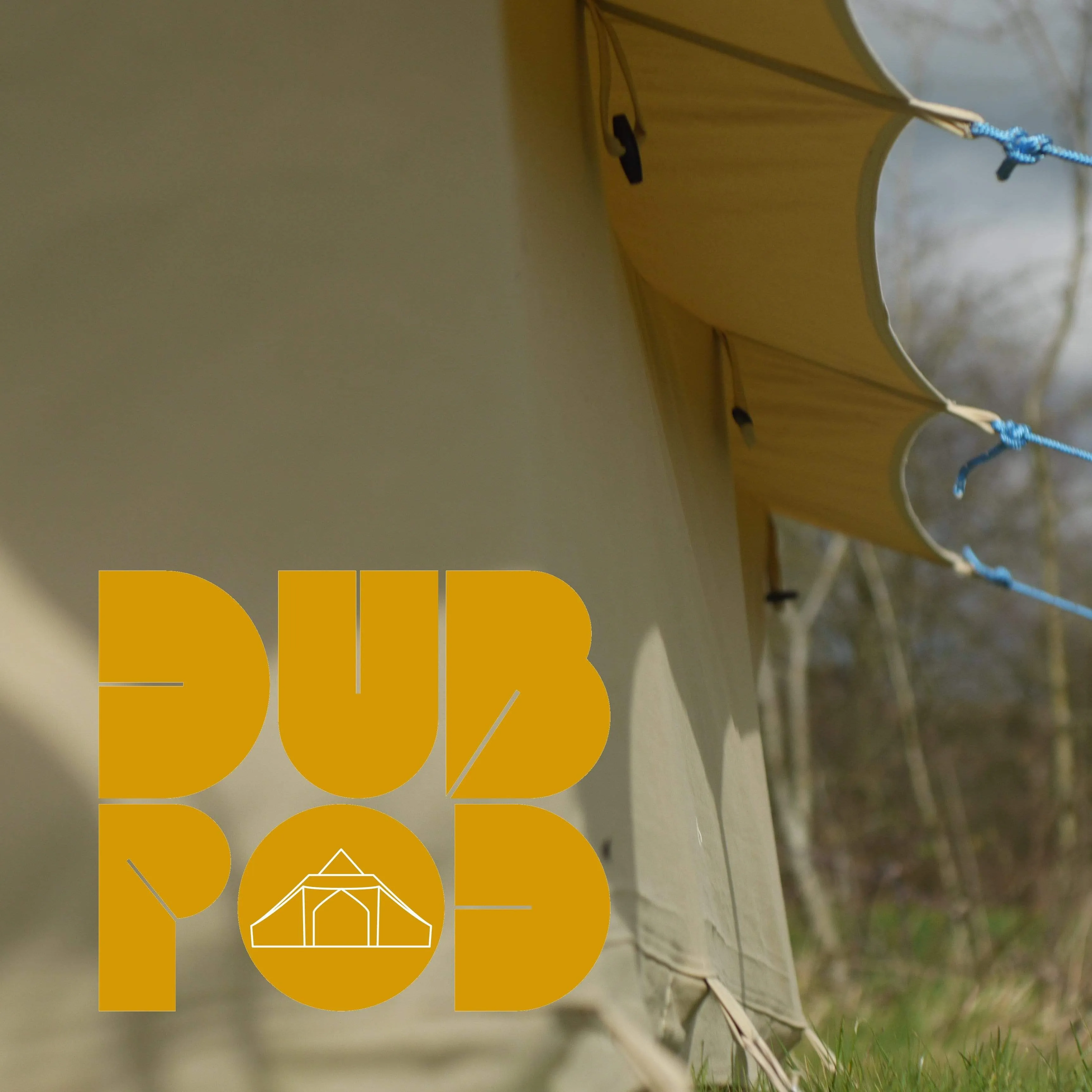 4.4m x 3m DubPod™ 'Roamer' 285gsm 100% Natural Canvas | Camper Awning & StoveMate