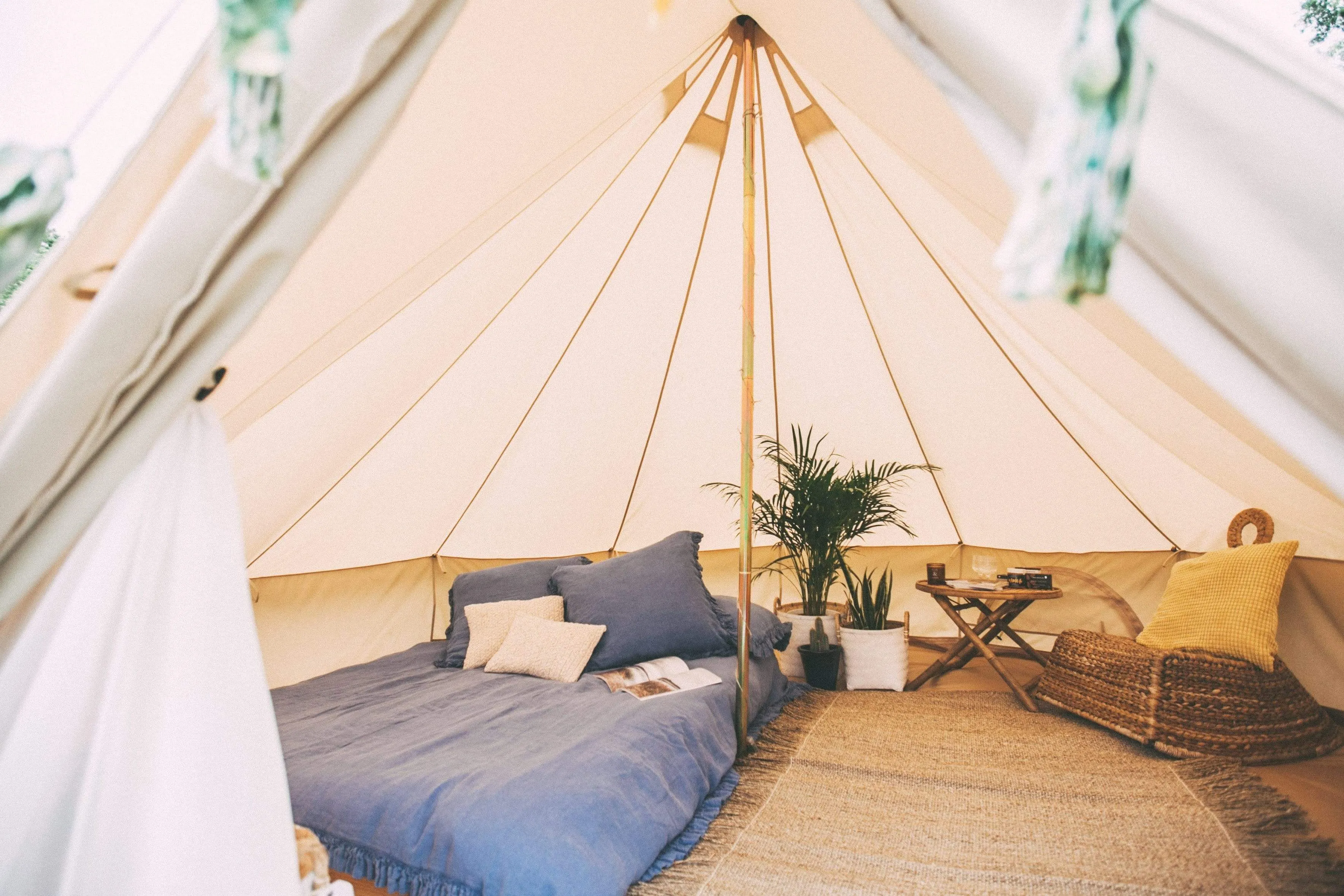 5m Bell Tent 285gsm 100% Natural Canvas | Mesh Wall