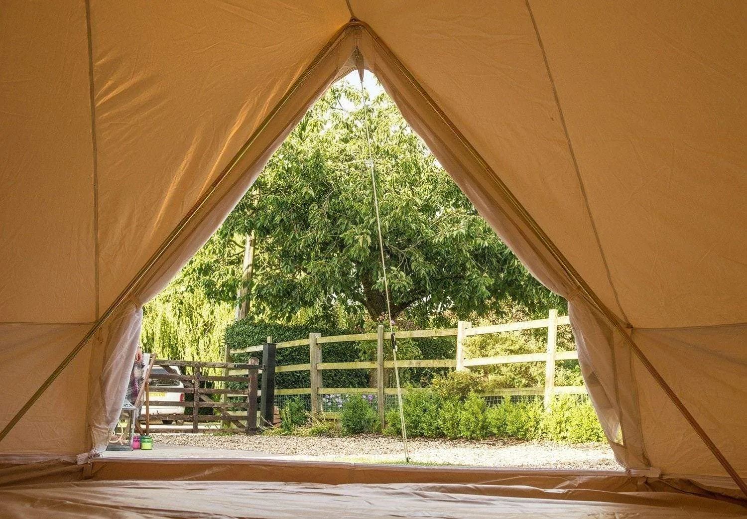 5m Bell Tent 285gsm 100% Natural Canvas | Mesh Wall