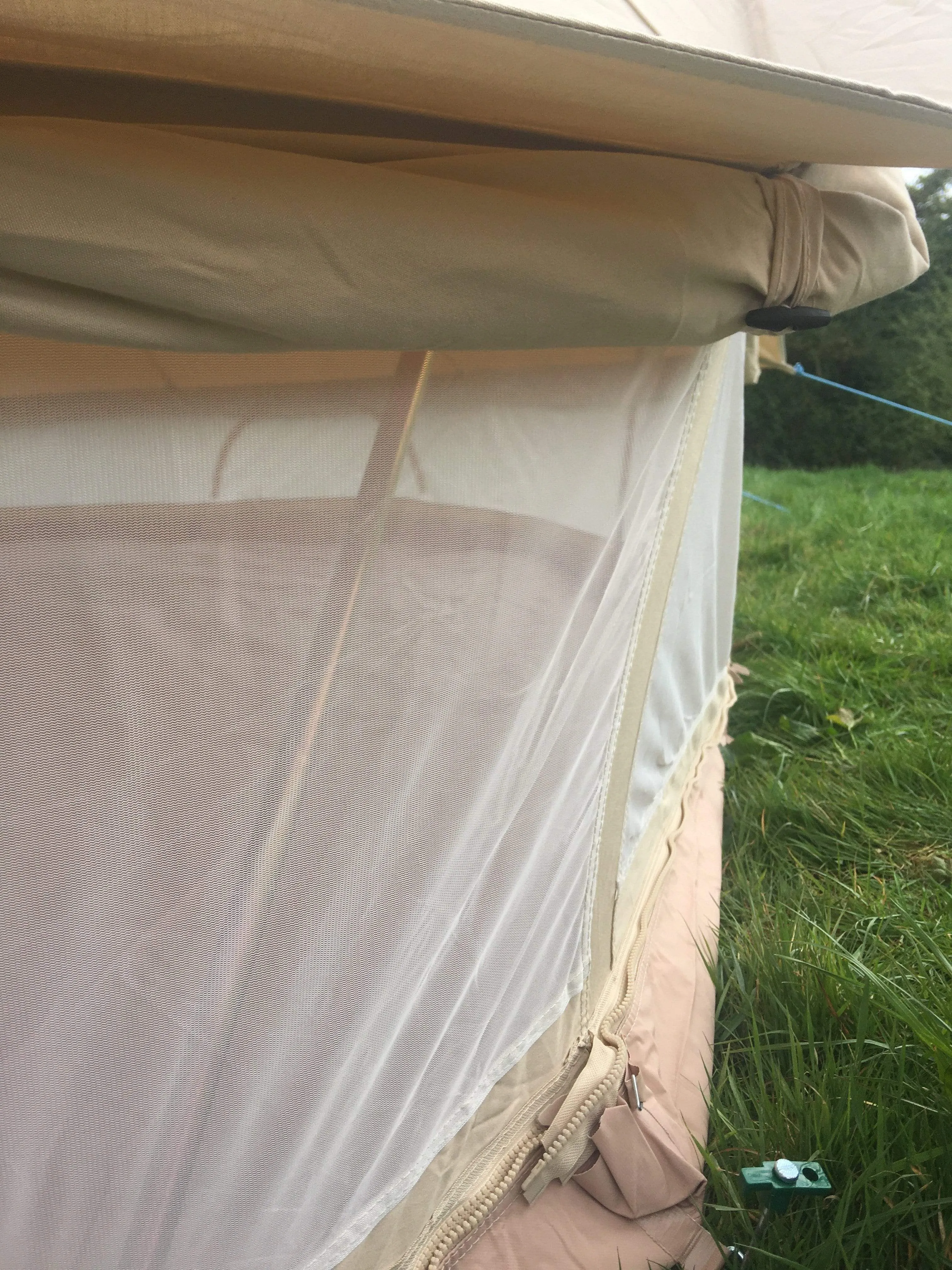 5m Bell Tent 285gsm 100% Natural Canvas | Mesh Wall