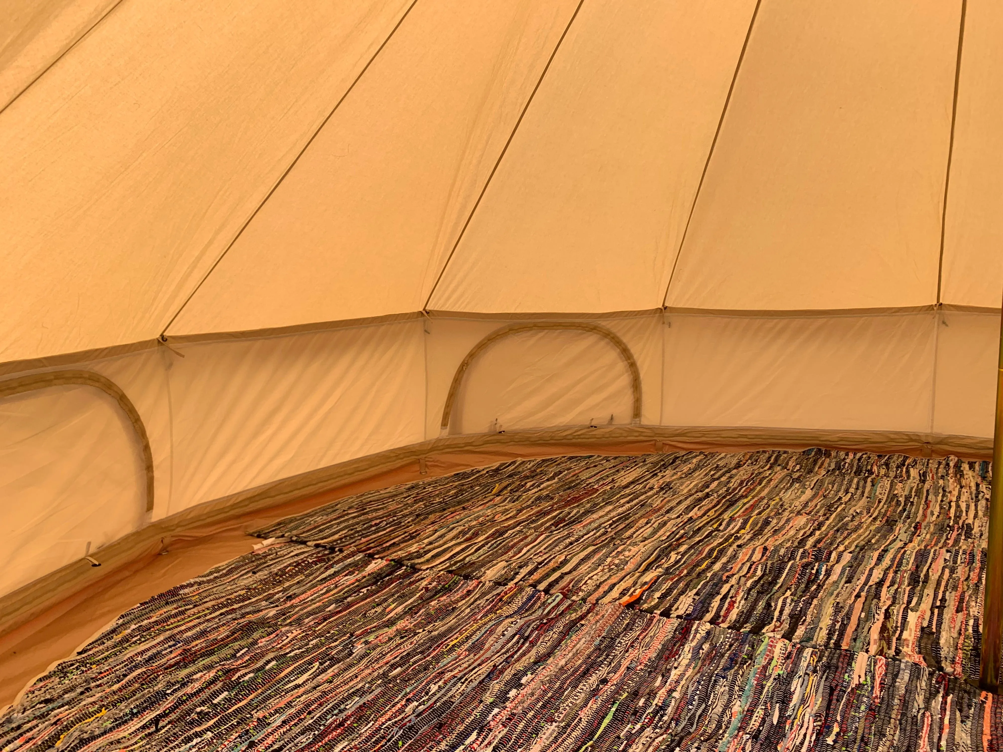 5m Bell Tent 285gsm 100% Natural Canvas | XL Walls & StoveMate