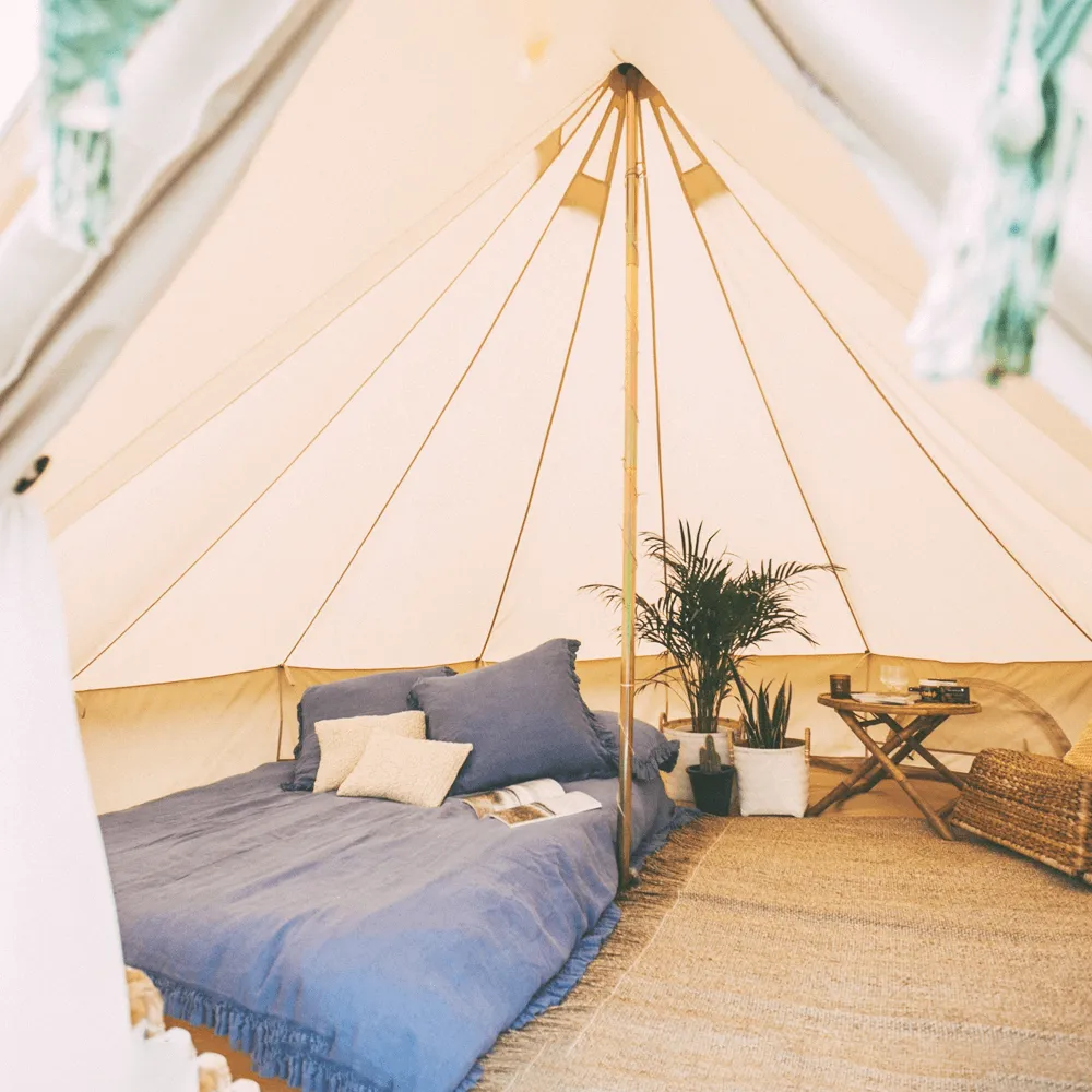 5m Bell Tent 285gsm 100% Natural Canvas | XL Walls & StoveMate