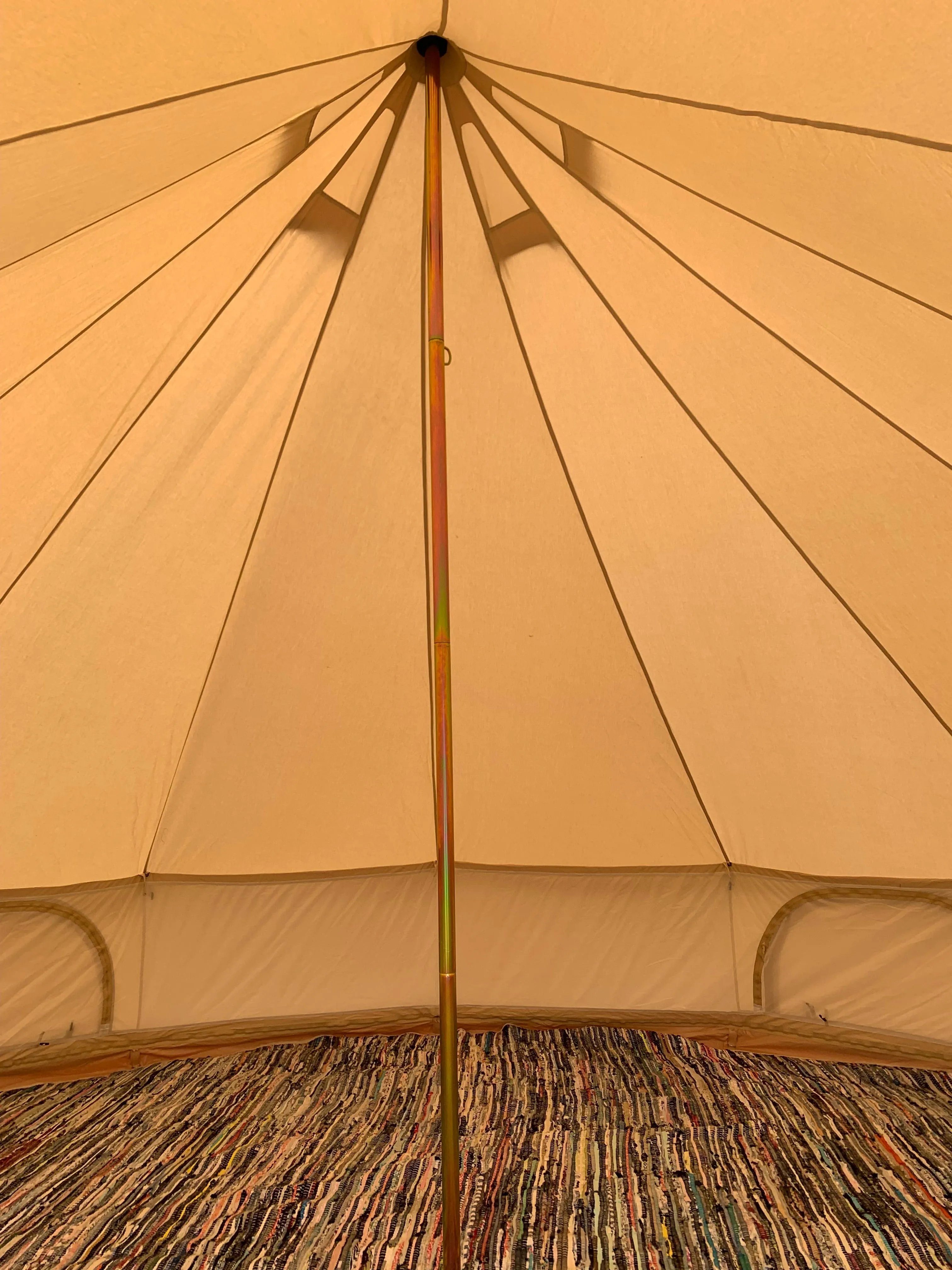 5m Bell Tent 285gsm 100% Natural Canvas | XL Walls & StoveMate