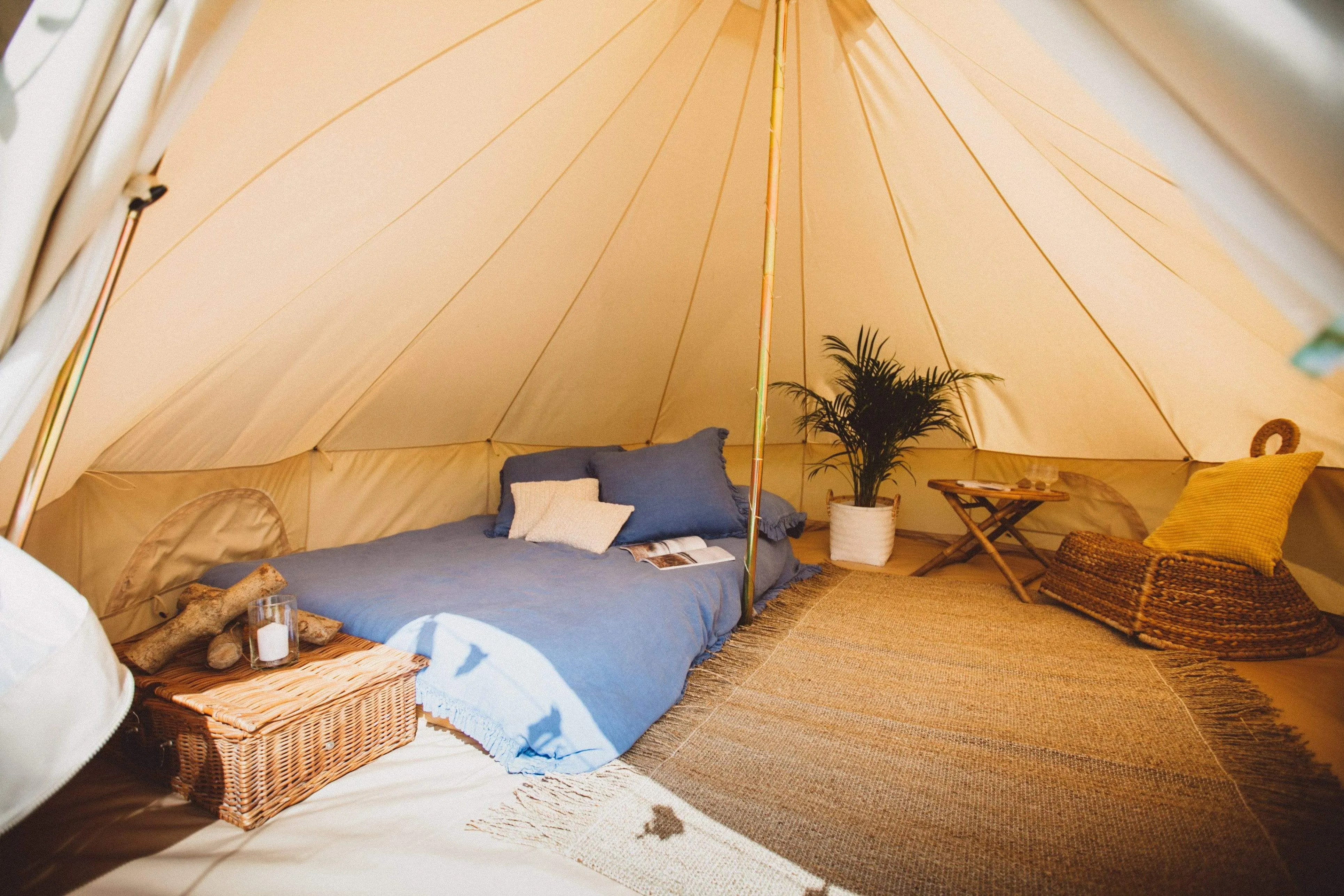 5m Bell Tent 285gsm 100% Natural Canvas | XL Walls & StoveMate