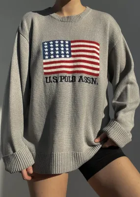 90's Polo Assn. Flag Knit (L)