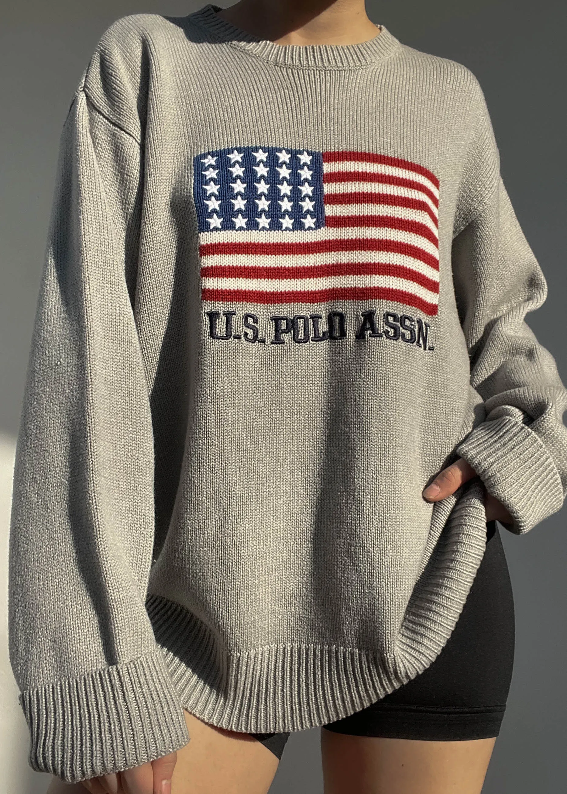 90's Polo Assn. Flag Knit (L)