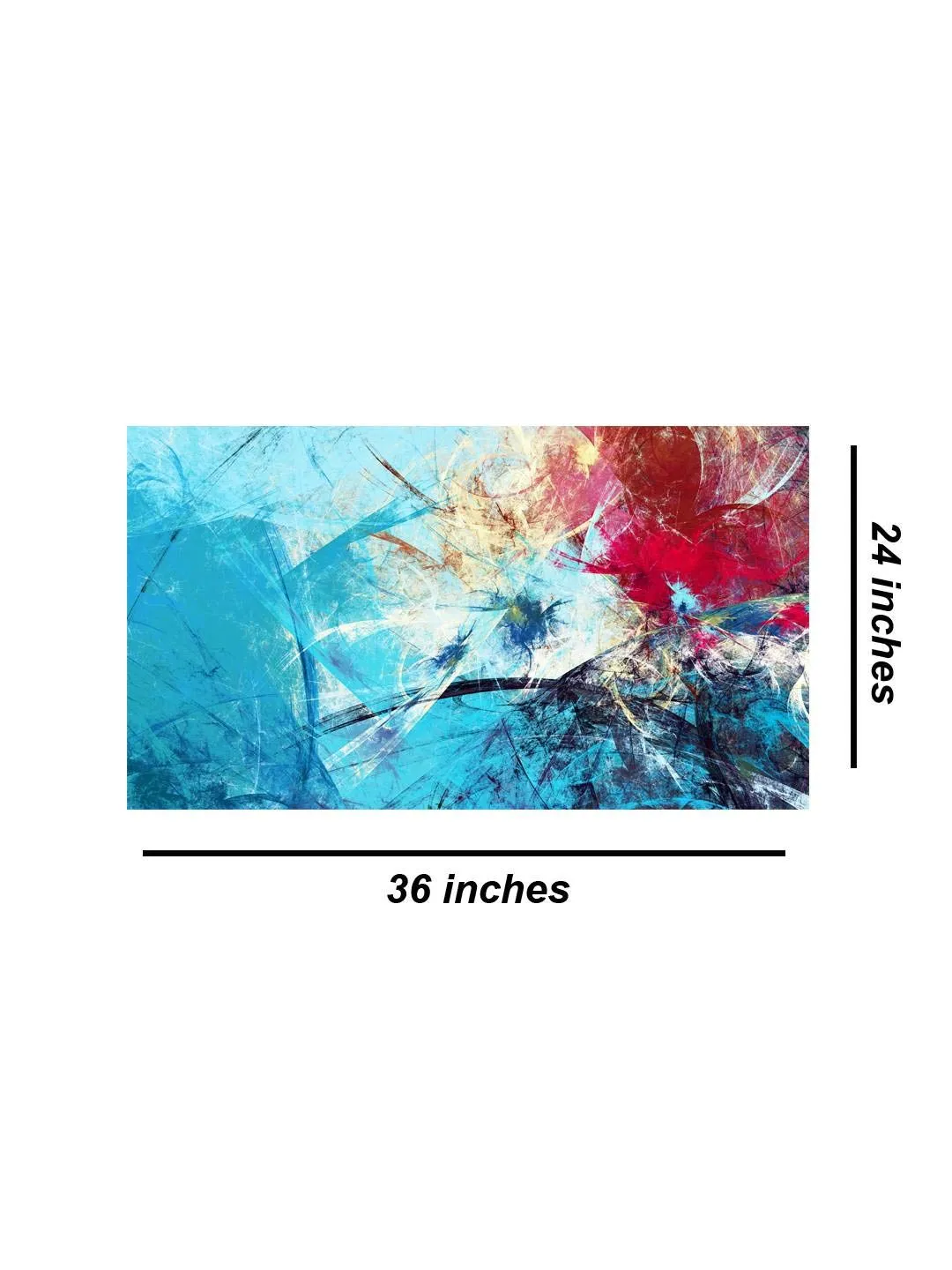 999Store Wooden Stretched Framed Wall Painting for Bedroom Large Size Abstract Canvas Wall Painting/red Blue Frames Modern Stylish Room Hanging (24X36 Inches Strectched Canvas)