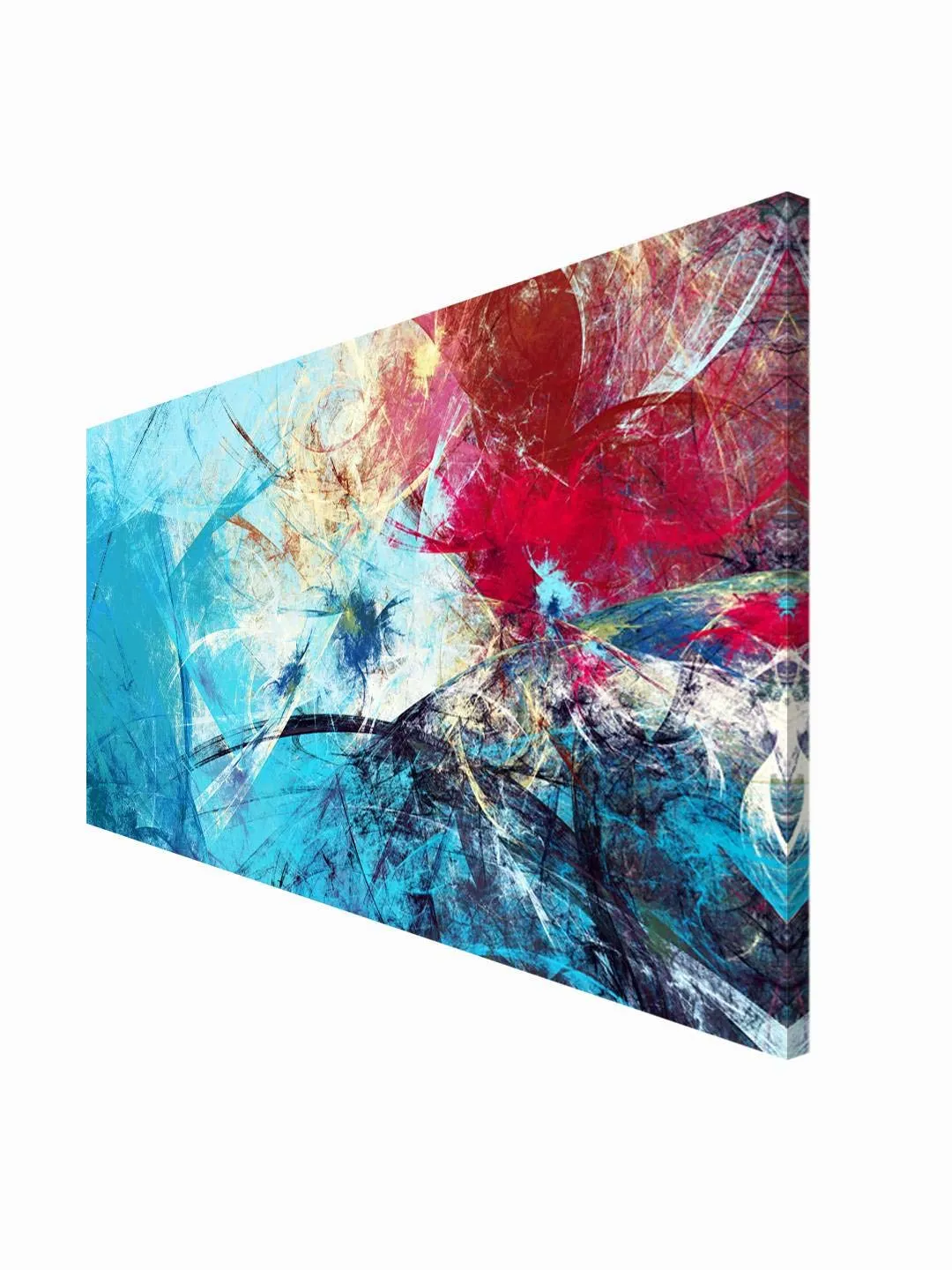 999Store Wooden Stretched Framed Wall Painting for Bedroom Large Size Abstract Canvas Wall Painting/red Blue Frames Modern Stylish Room Hanging (24X36 Inches Strectched Canvas)