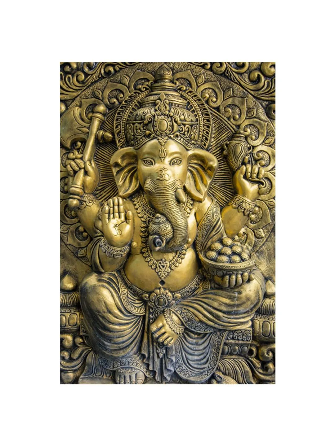 999Store Wooden Stretched God Lord Ganesha Ganpati painting ganesha paintings for wall big size art frame bed room living décor home Blessing Wall frames canvas modern stylish hanging ( Canvas 24X36 Inches Strectched Canvas) FLP24360546