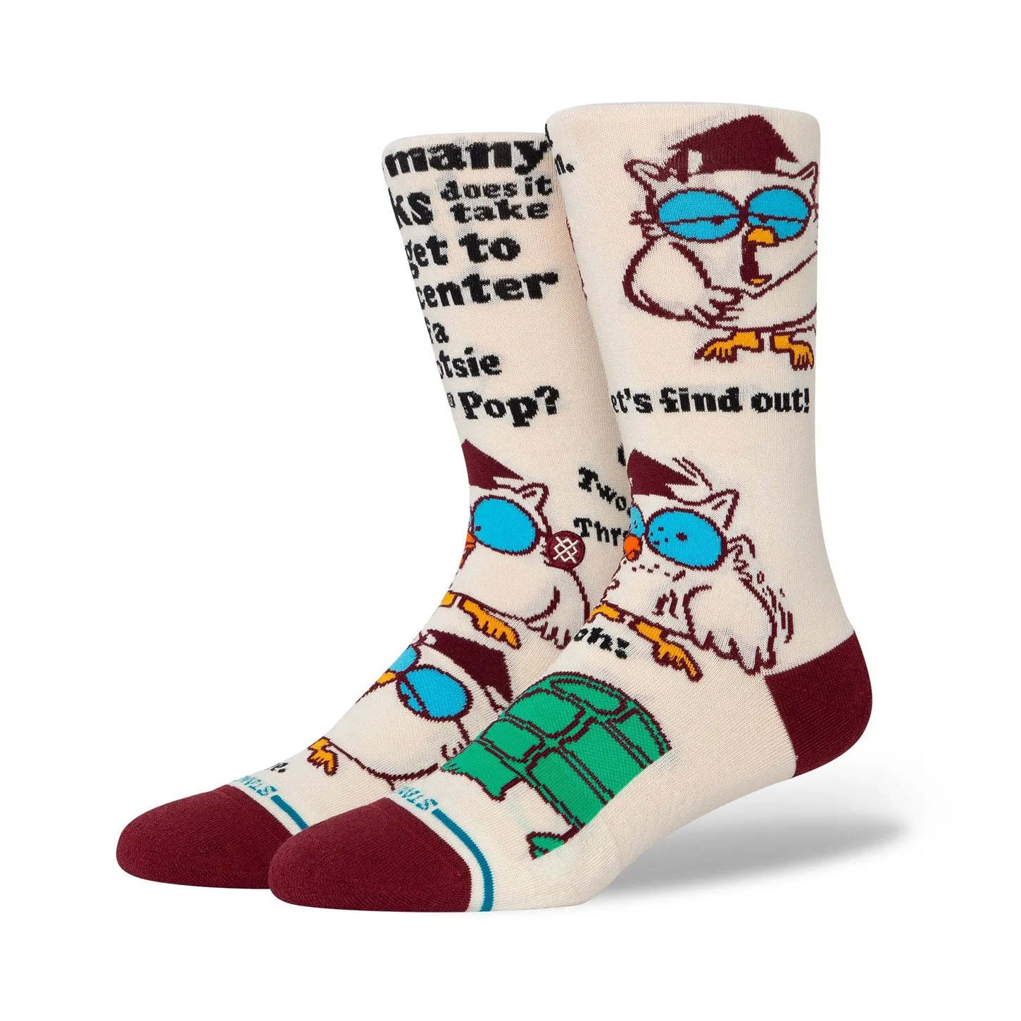 Adult Crew Socks - Mr Owl - Canvas