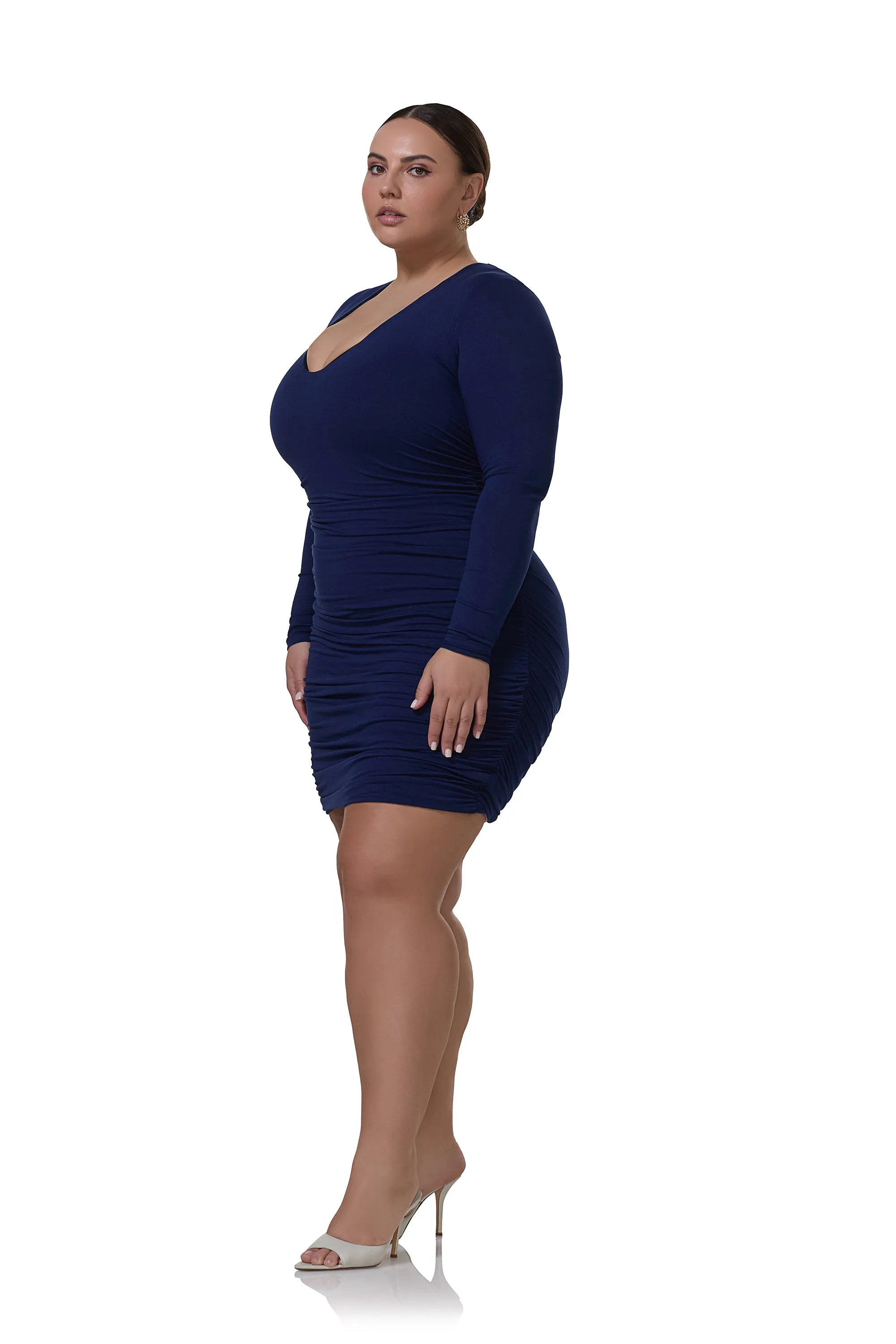 Afton Mini Dress - Bright Navy