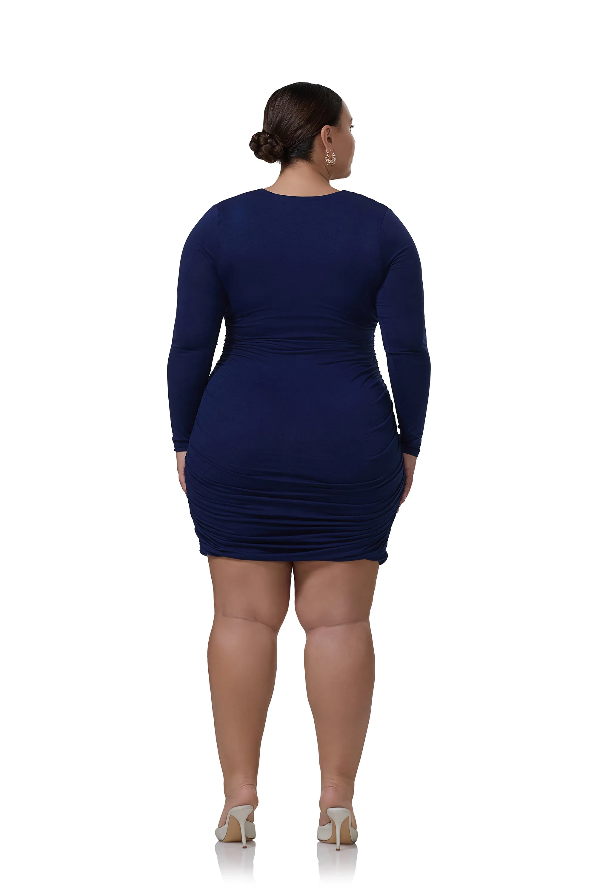 Afton Mini Dress - Bright Navy