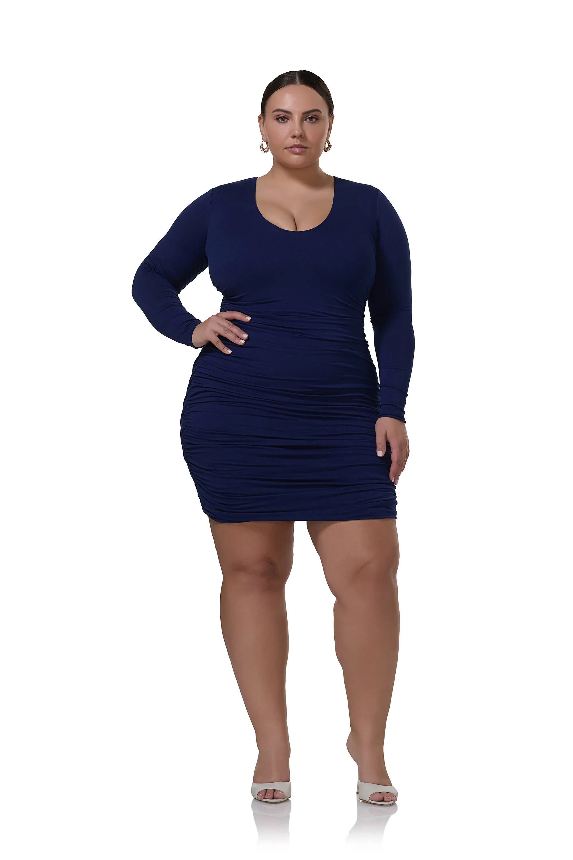 Afton Mini Dress - Bright Navy