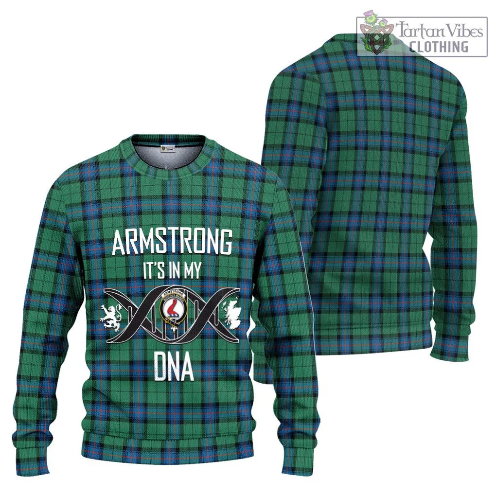 Armstrong Ancient Tartan Ugly Sweater with Family Crest DNA In Me Style