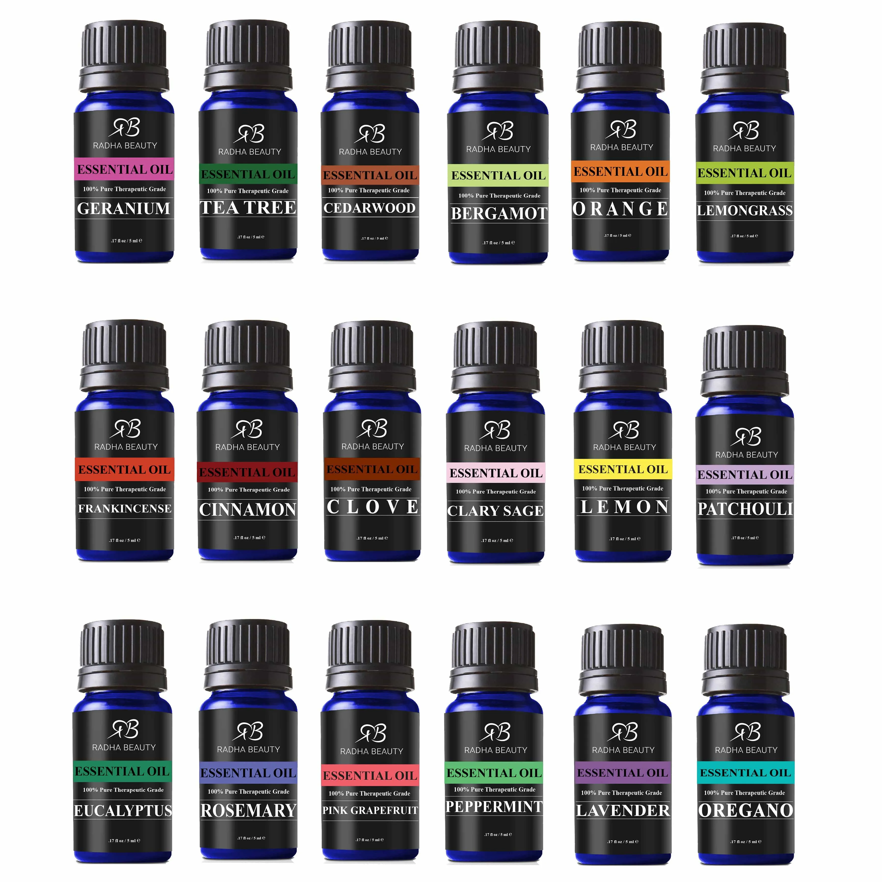 Aromatherapy Top 18 Essential Oil Set