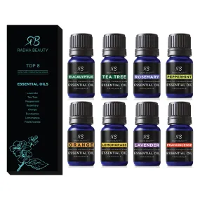 Aromatherapy Top 8 Essential Oil Set