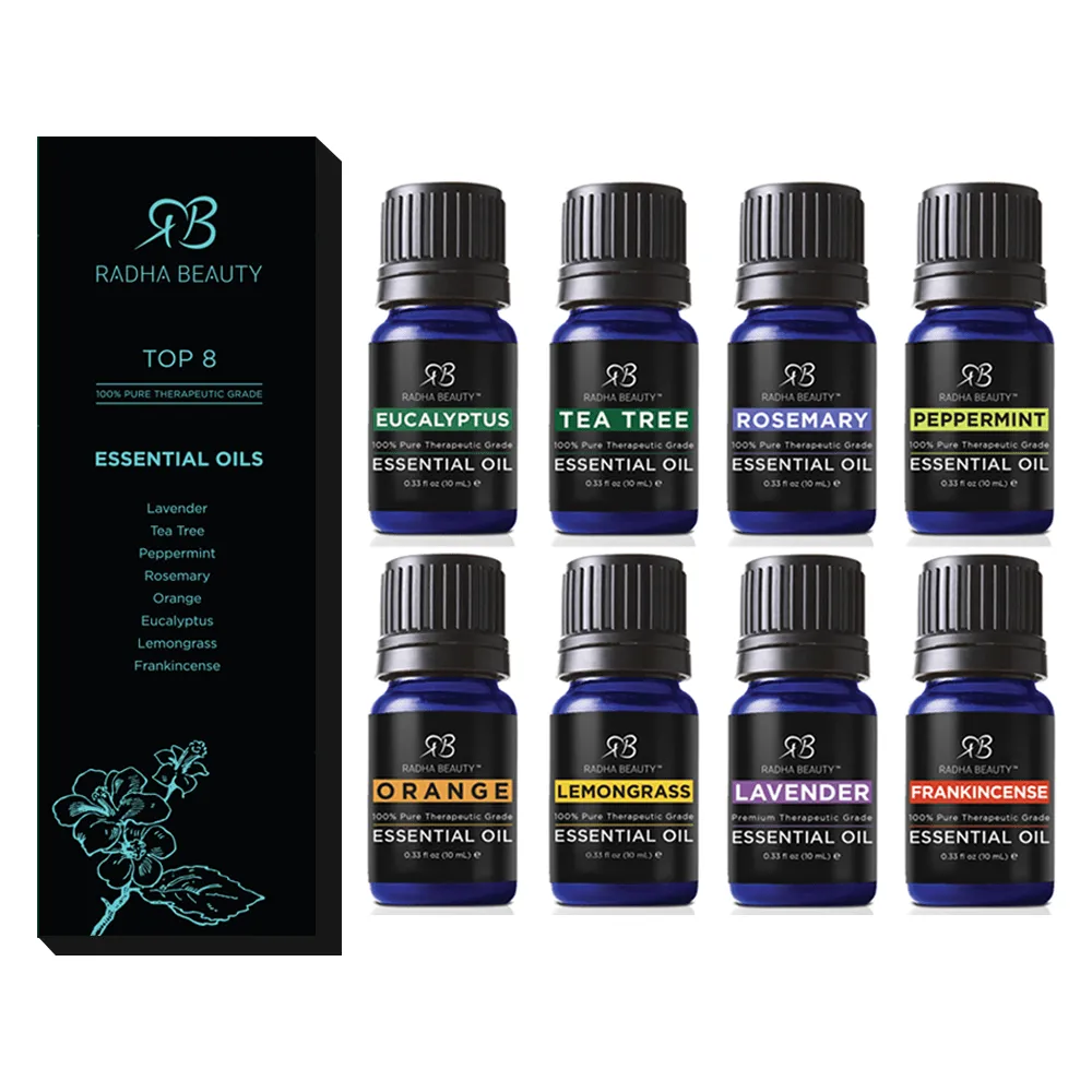 Aromatherapy Top 8 Essential Oil Set