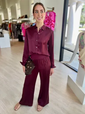 Ataw9027 Merlot Palazzo Pant