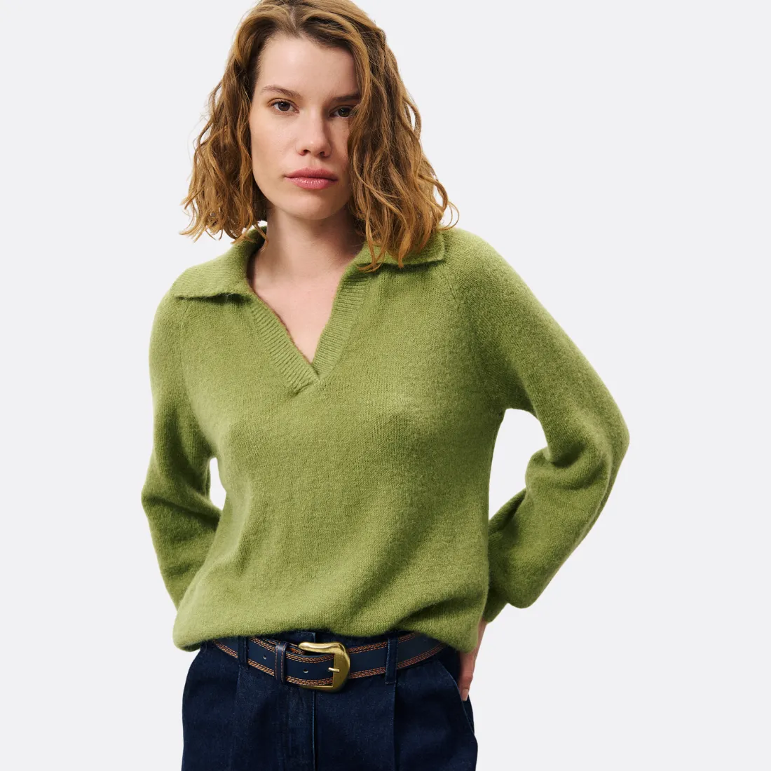 Ayca Green Sweater