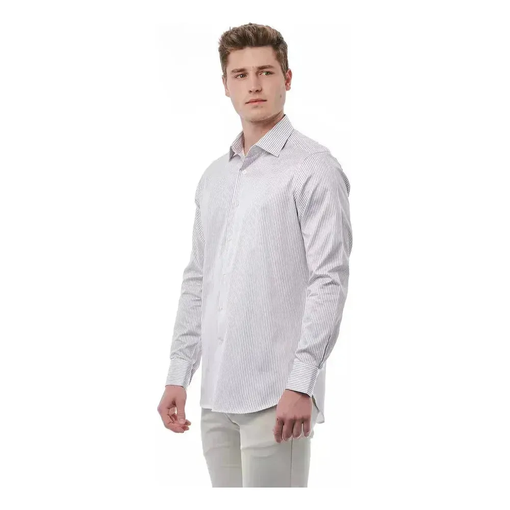 Bagutta White Cotton Men Shirt