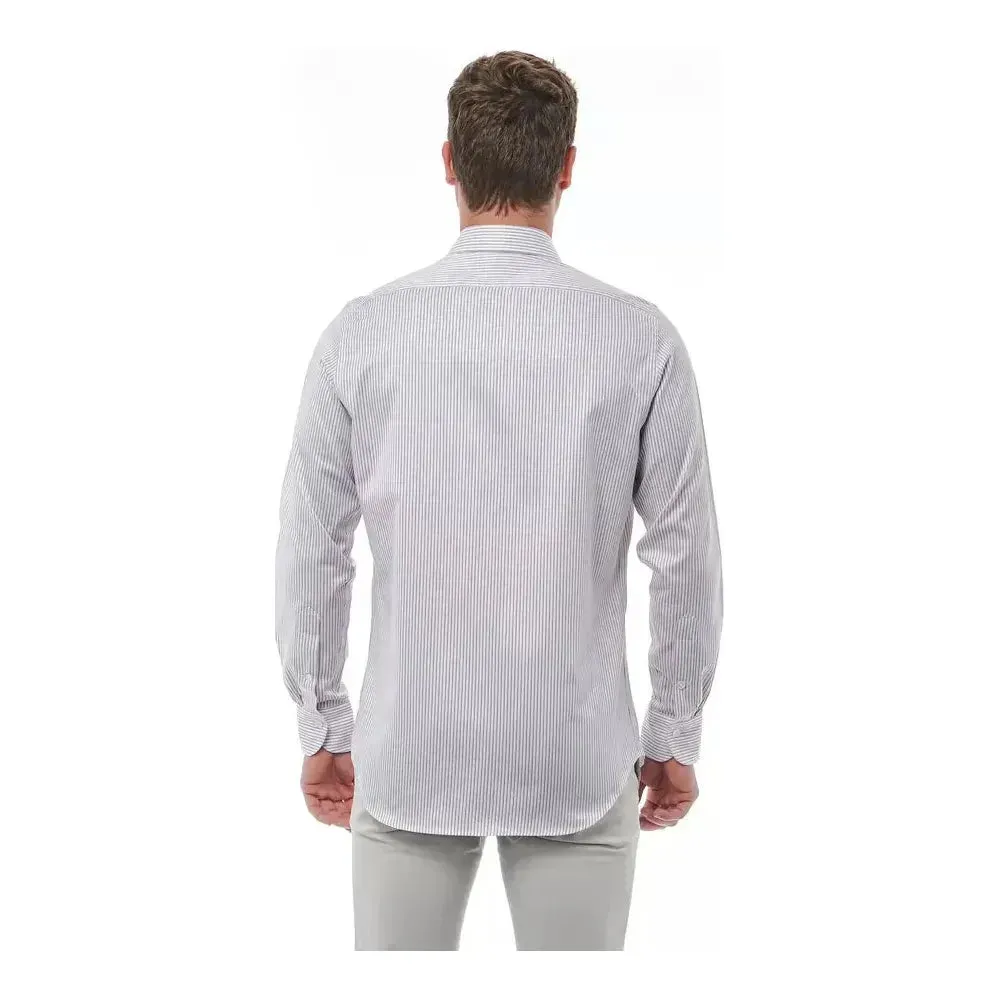 Bagutta White Cotton Men Shirt