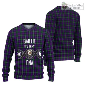 Baillie Highland Society Tartan Ugly Sweater with Family Crest DNA In Me Style