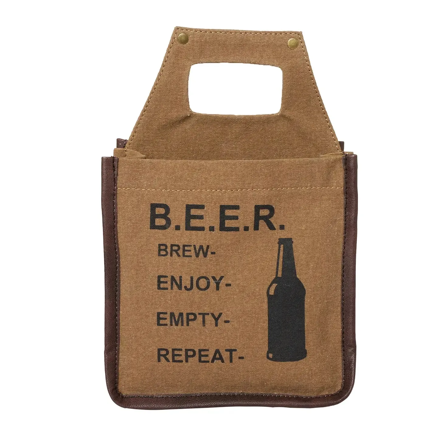 B.E.E.R 6 Pack Canvas Tote