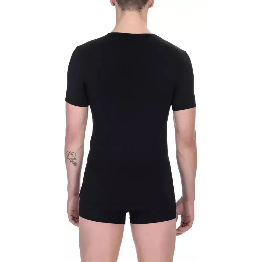 Bikkembergs Black Cotton Men T-Shirt