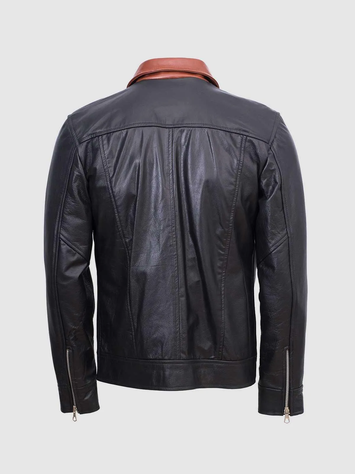 Black & Brown Leather Jacket