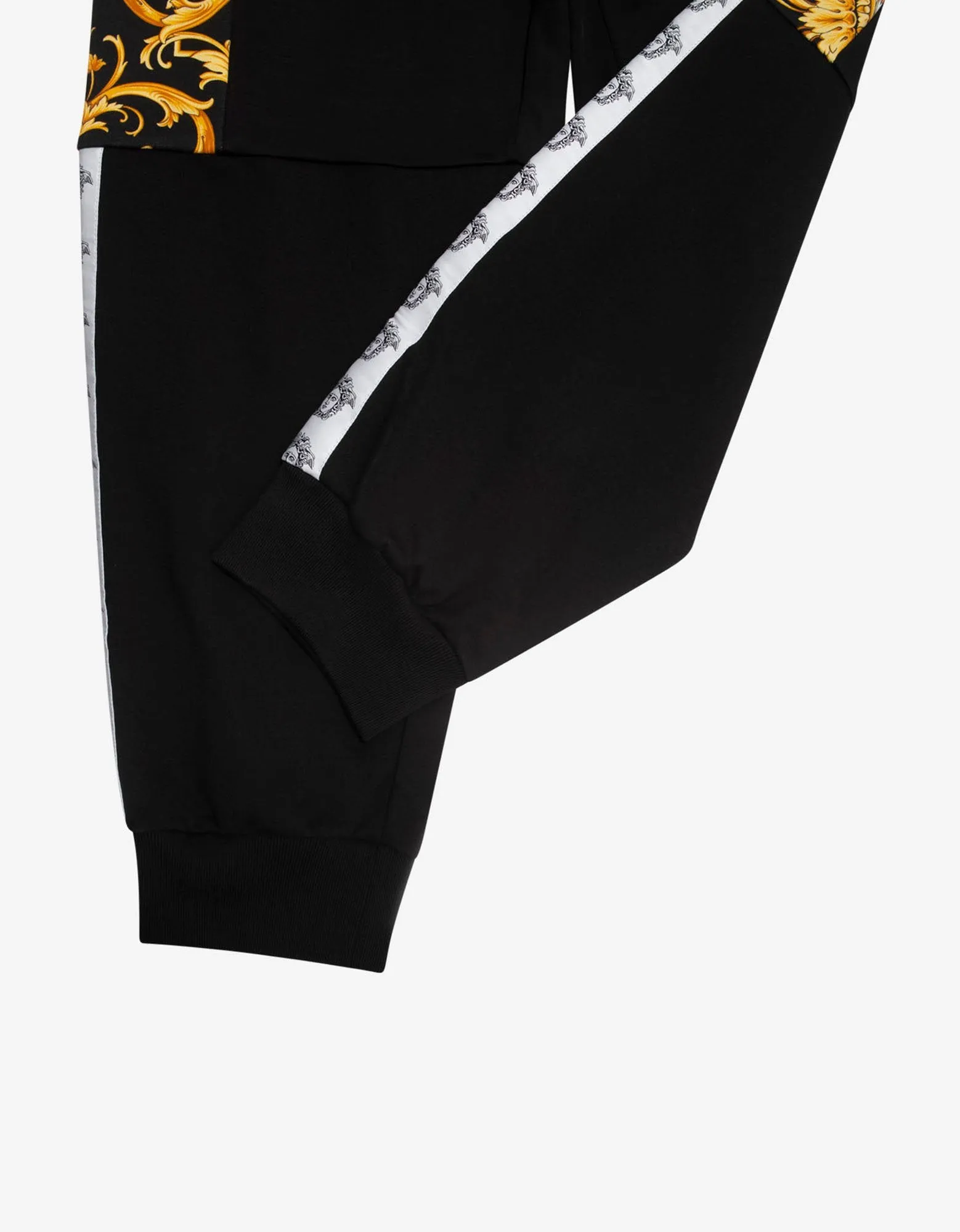 Black Barocco Insert Sweat Pants -