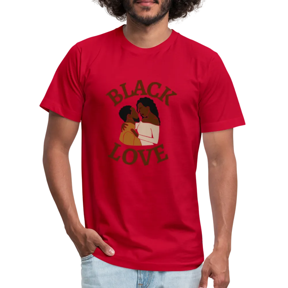 Black Love Unisex Jersey T-Shirt by Bella   Canvas