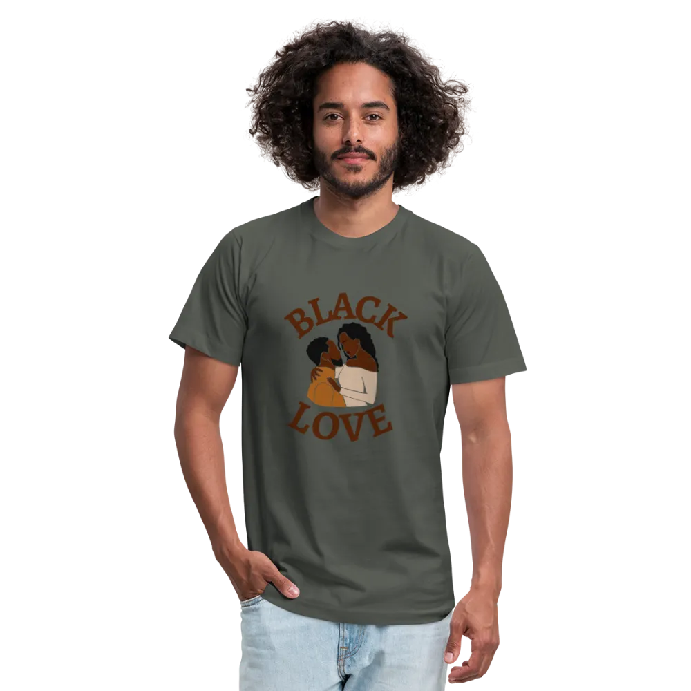 Black Love Unisex Jersey T-Shirt by Bella   Canvas