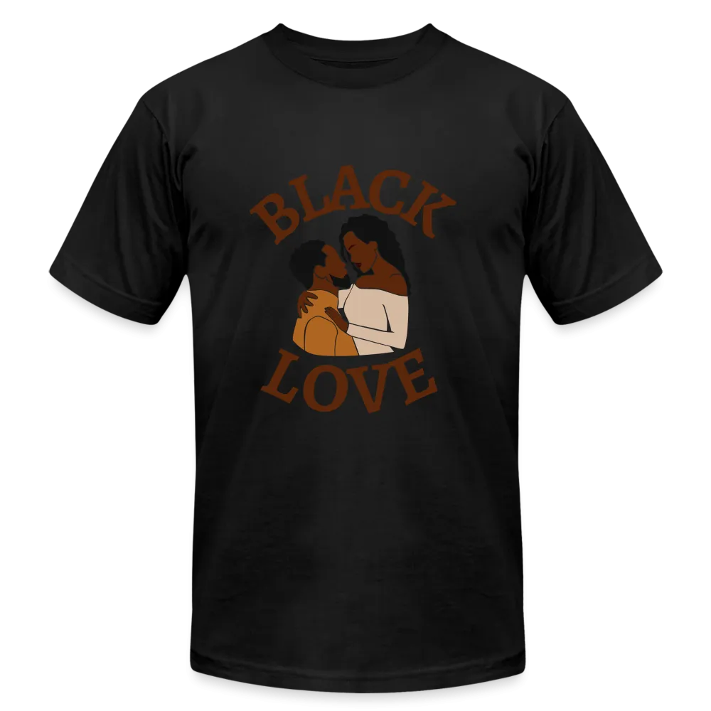 Black Love Unisex Jersey T-Shirt by Bella   Canvas