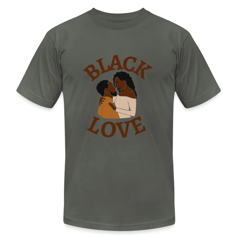 Black Love Unisex Jersey T-Shirt by Bella   Canvas