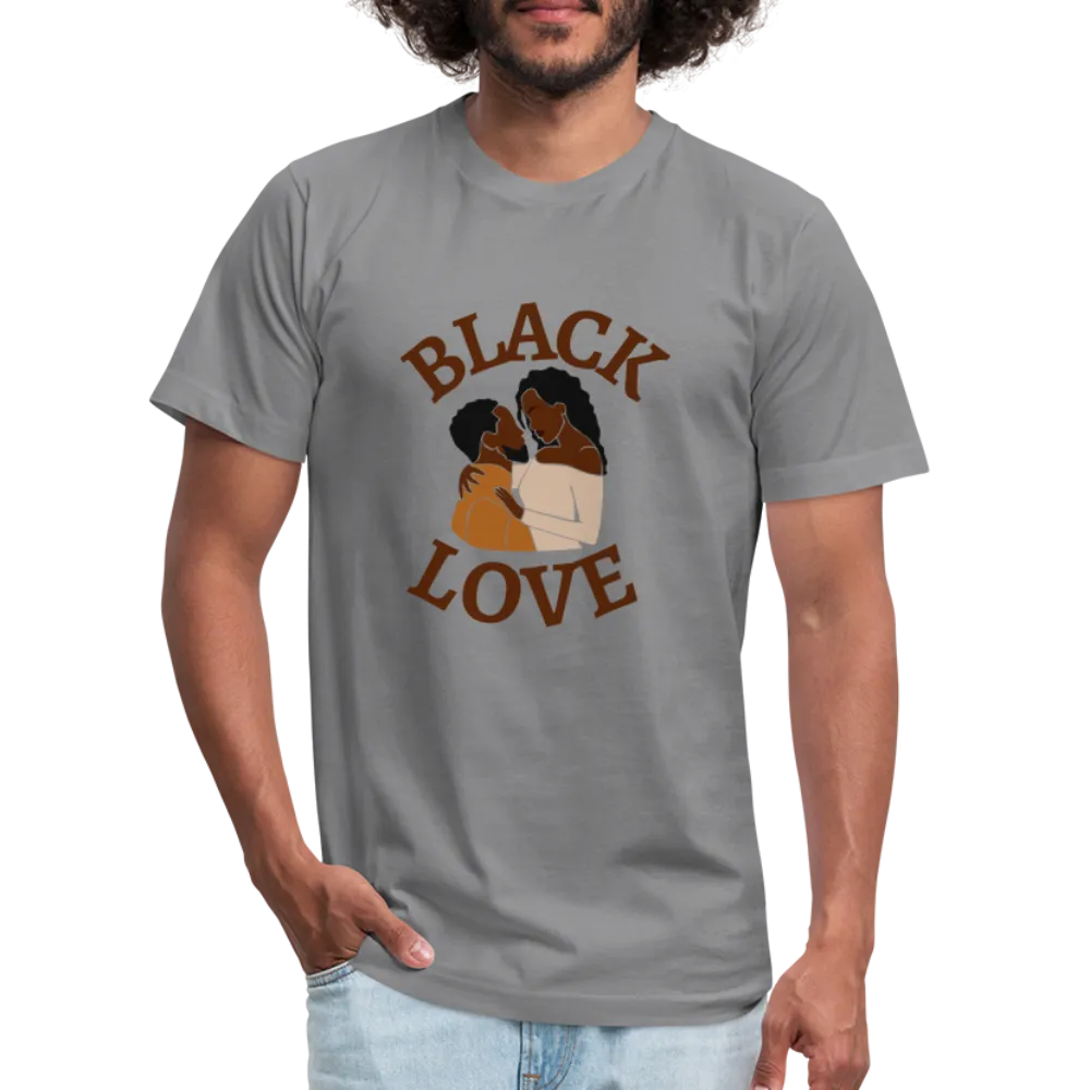 Black Love Unisex Jersey T-Shirt by Bella   Canvas