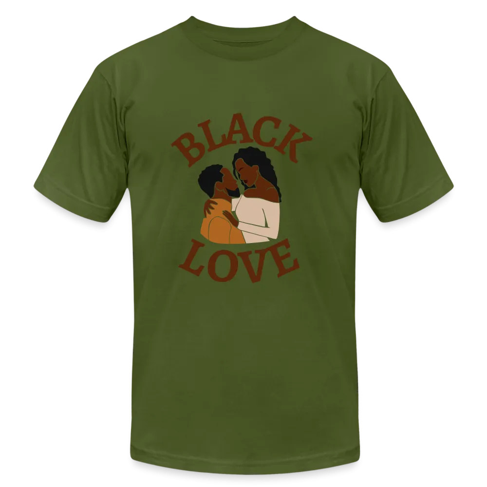 Black Love Unisex Jersey T-Shirt by Bella   Canvas