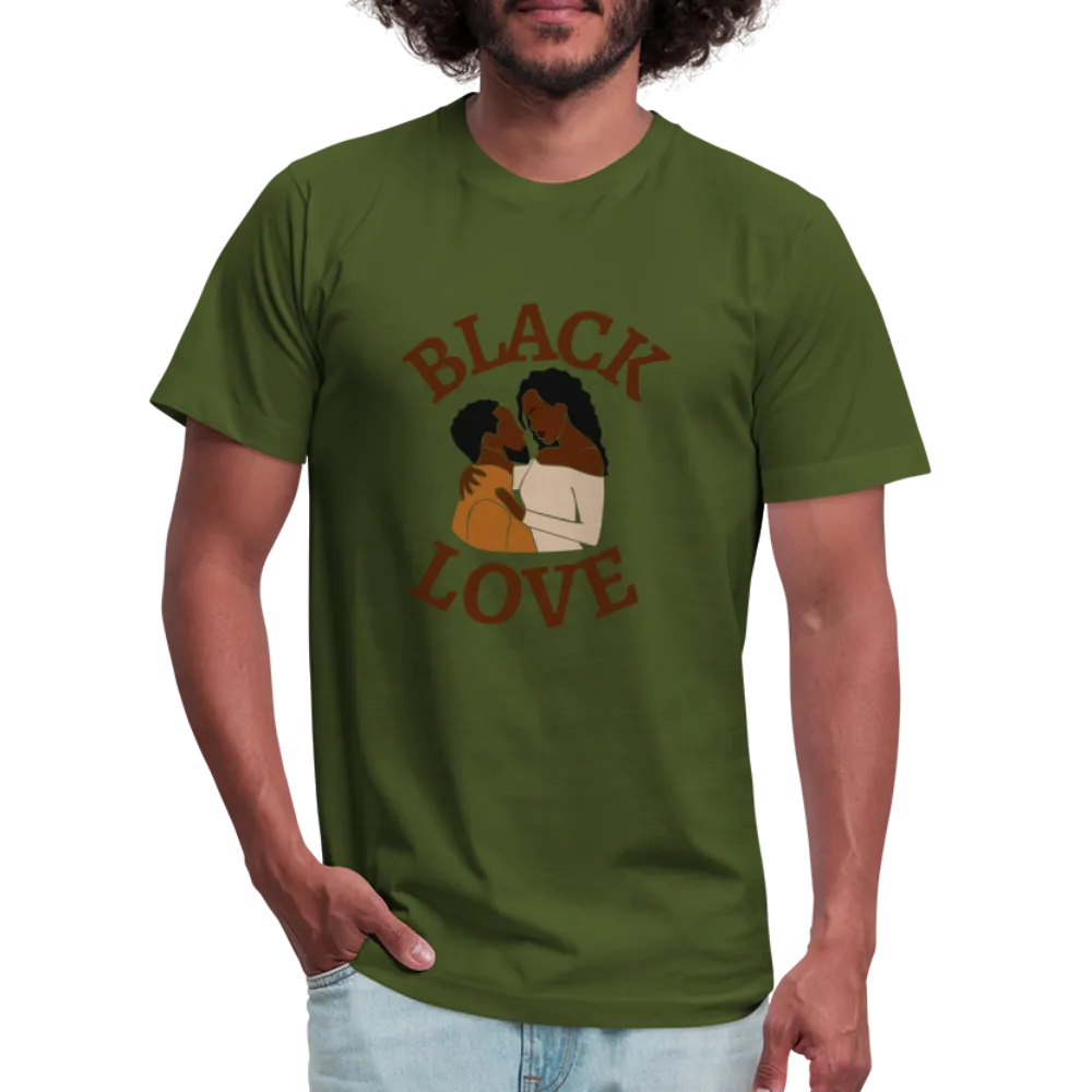 Black Love Unisex Jersey T-Shirt by Bella   Canvas