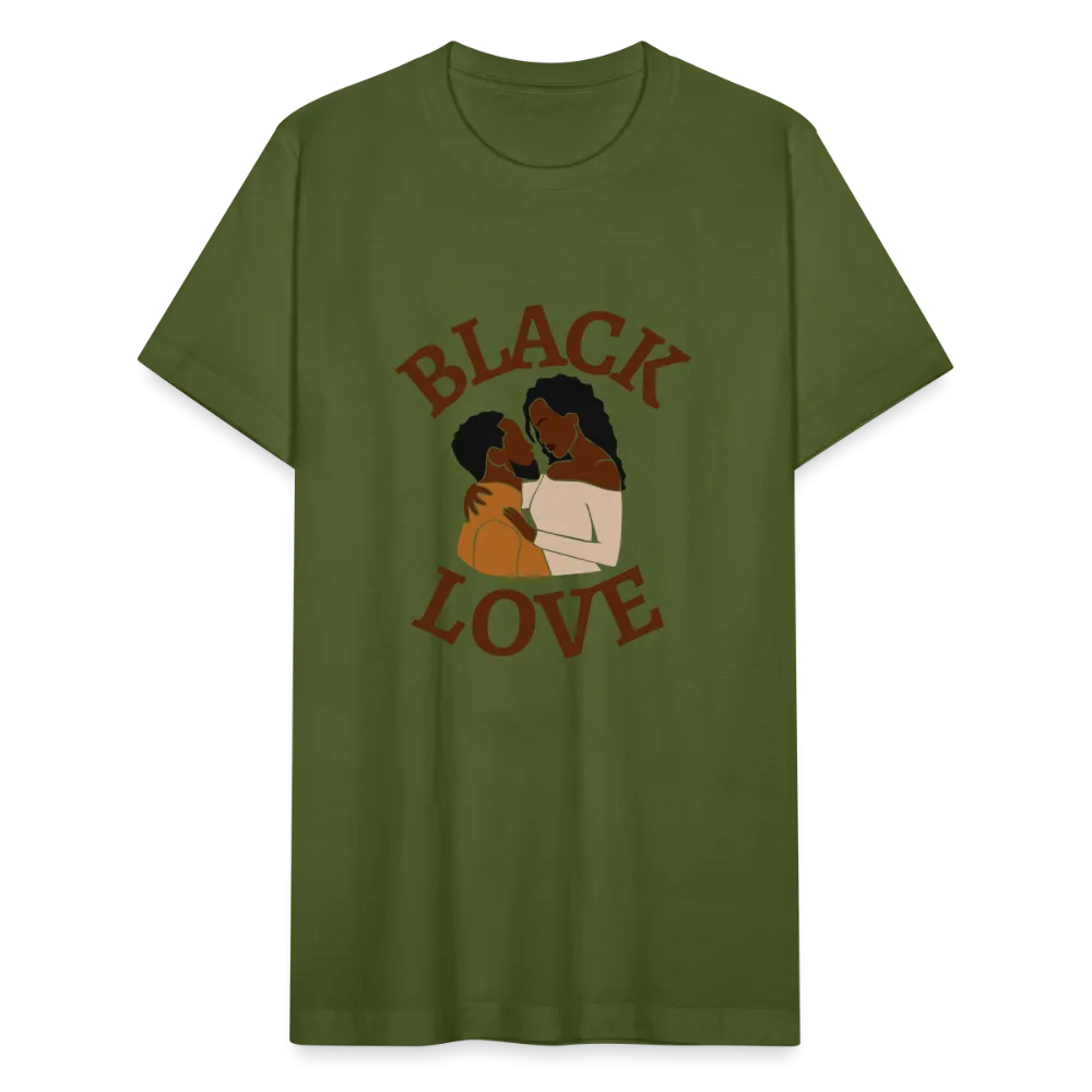 Black Love Unisex Jersey T-Shirt by Bella   Canvas