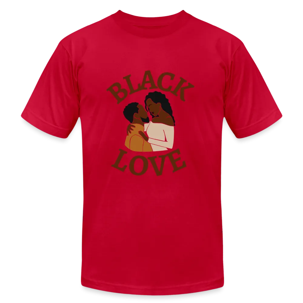 Black Love Unisex Jersey T-Shirt by Bella   Canvas