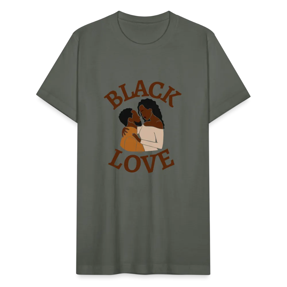 Black Love Unisex Jersey T-Shirt by Bella   Canvas