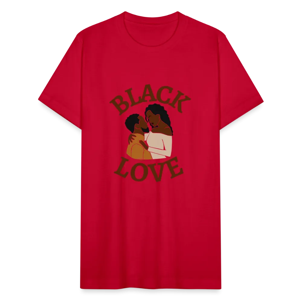 Black Love Unisex Jersey T-Shirt by Bella   Canvas