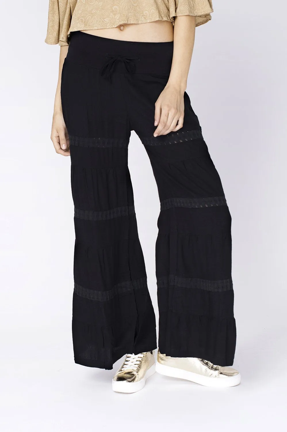 BOHEMIAN LINEN PANTS BLACK