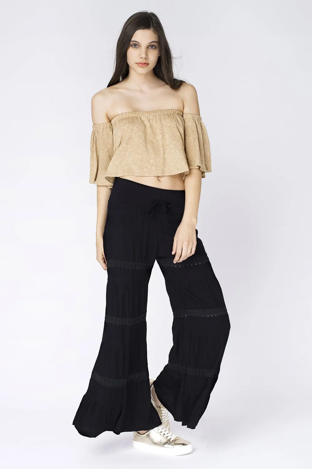 BOHEMIAN LINEN PANTS BLACK