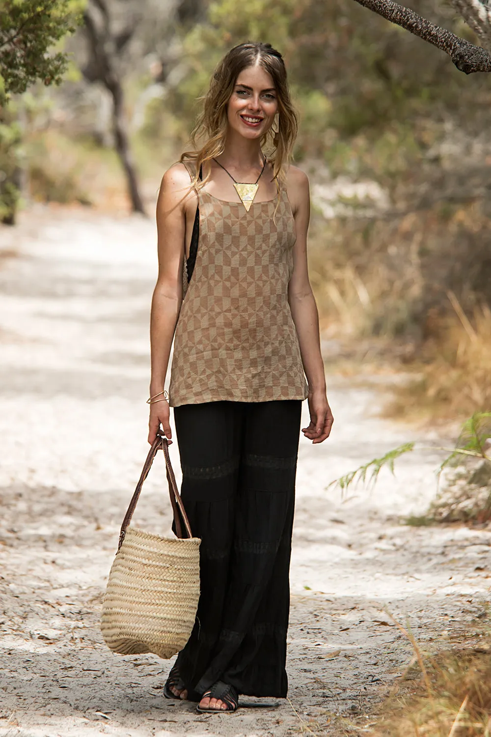 BOHEMIAN LINEN PANTS BLACK