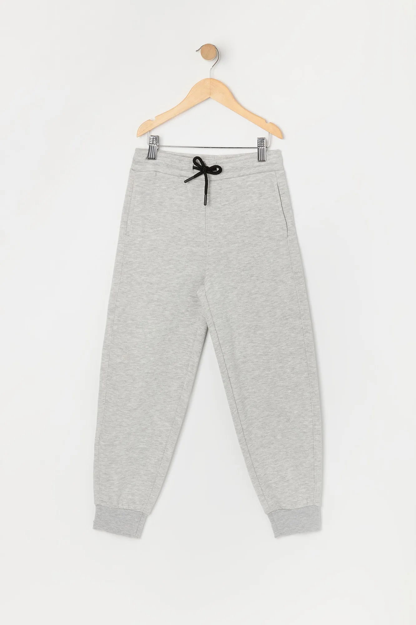 Boys Solid Fleece Drawstring Jogger