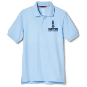 Brandeis Hebrew Academy Short Sleeve Light Blue Polo - Boys