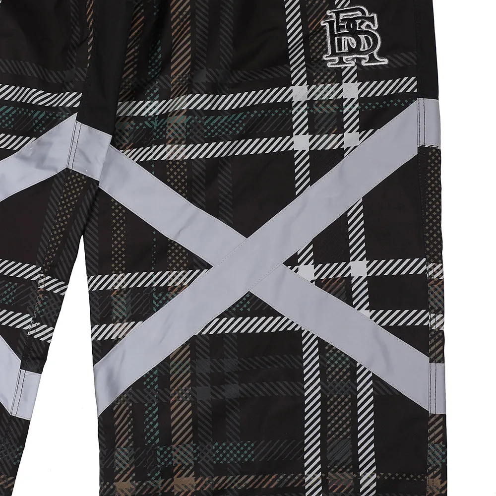 BSR POT-X REFLECTIVE JOGGER PANTS BLACK CHECK