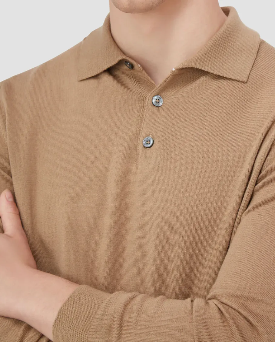 Bugatchi Super Merino Solid Polo Sweater