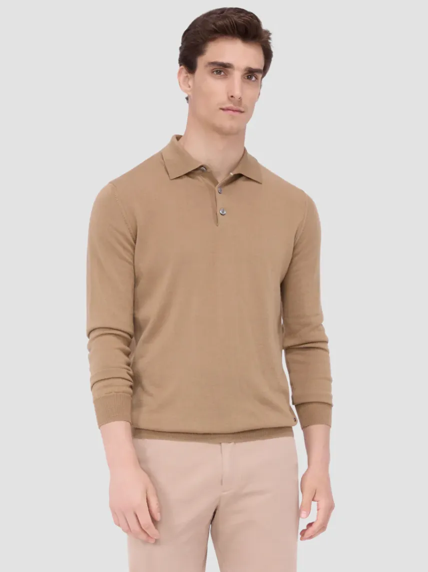 Bugatchi Super Merino Solid Polo Sweater