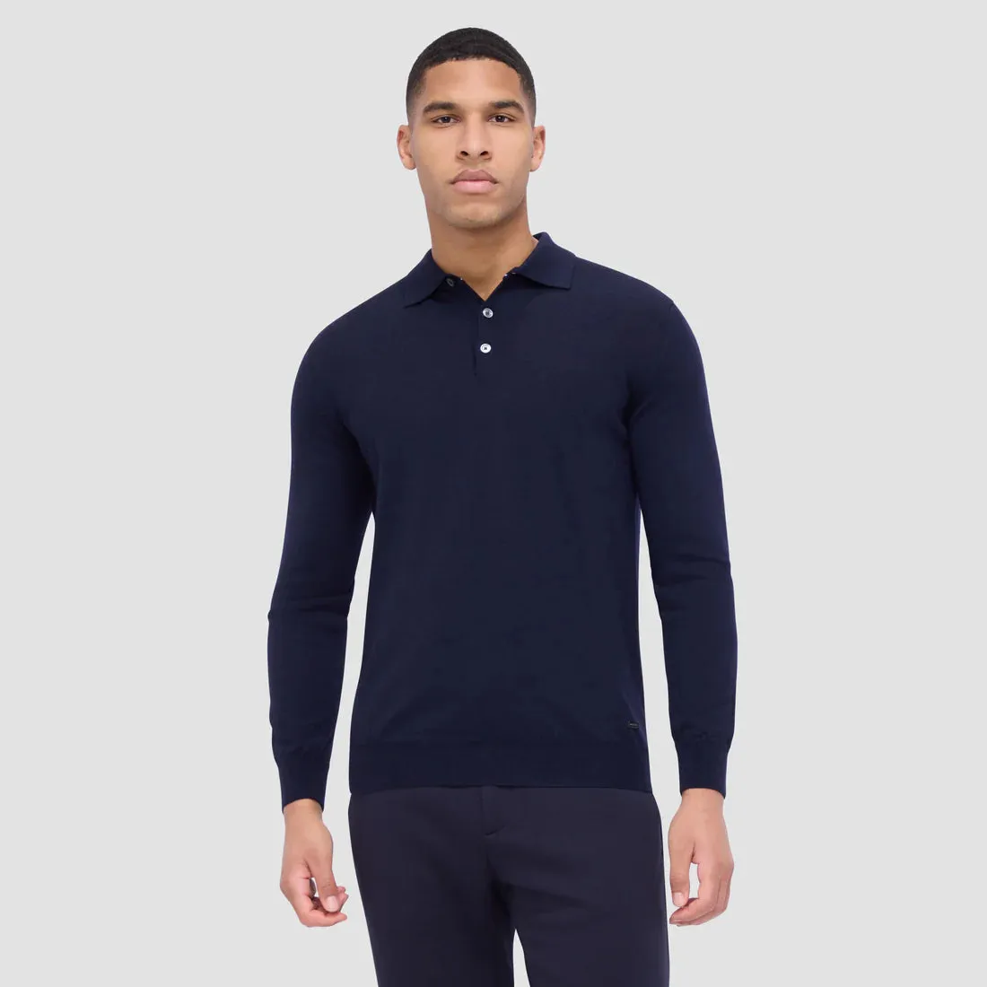 Bugatchi Super Merino Solid Polo Sweater